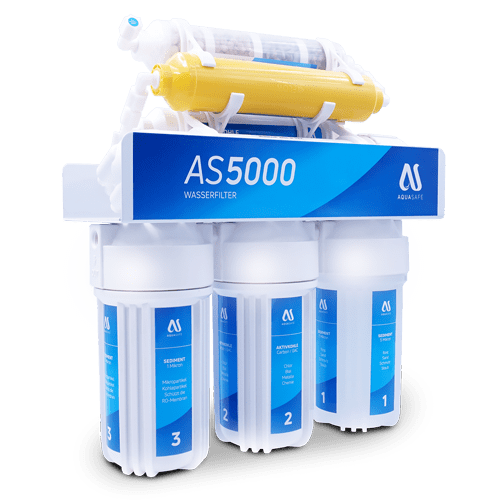 AS5000 Wasserfilter - 7 Stufen Osmoseanlage von AQUASAFE in Blau