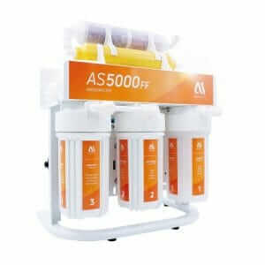 AS5000FF direct flow unit in orange with 7 filter cartridges