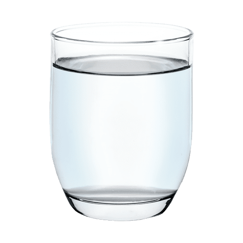 Wasserglas in hellblau