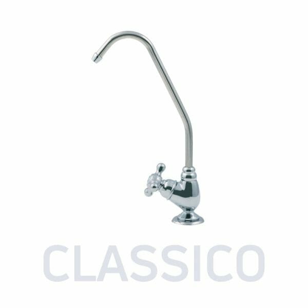 1-way water tap Classico chrome-plated with rotary knob - by AQUASAFE