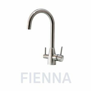 3-way faucet Fienna stylish design, soft curved shape with two levers - by AQUASAFE