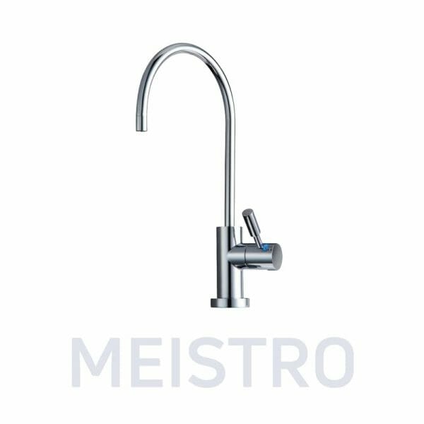 1-way stainless steel water tap Meistro with integrated LED light indicator - by AQUASAFE
