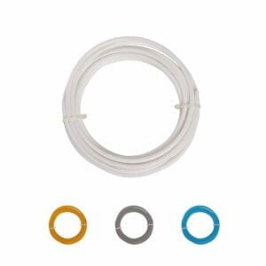 Hose configuration in the overview - 4 hoses in different colors, white, gray, blue and orange, which can be individually selected in length and diameter - from AQUASAFE