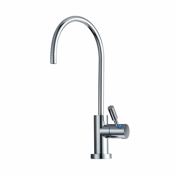 1-way faucet MEISTRO with integrated LED display made of stainless steel - by AQUASAFE