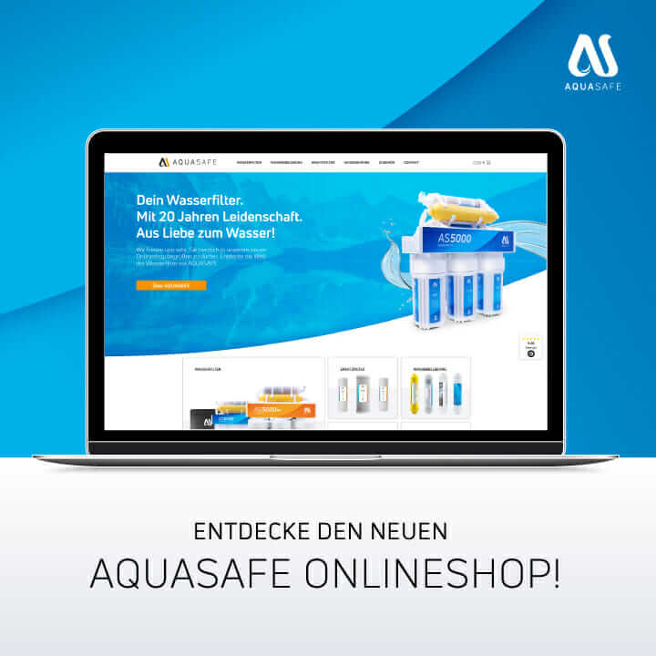 Neuer Wasserfilter Onlineshop von AQUASAFE
