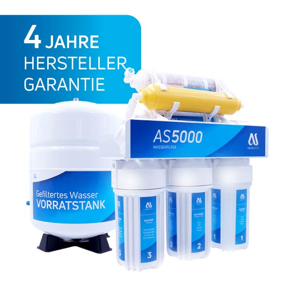 AS5000 Wasserfilteranlage 7-stufig in blau mit 4 Jahren Herstellergarantie auf alle Modelle