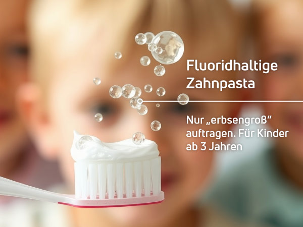 Fluoridhaltige Zahnpasta richtig dosieren - AQUASAFE