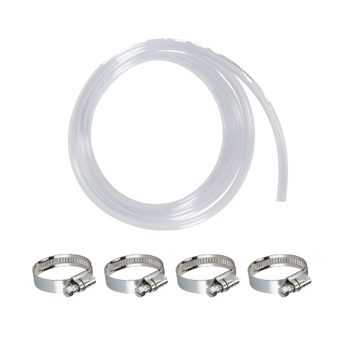 5 Meter Abwasserschlauch transparent mit 4 Schlauchschellen von AQUASAFE